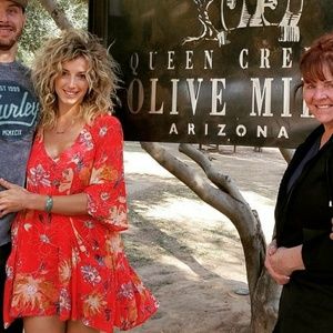 Free people mini dress floral and coral